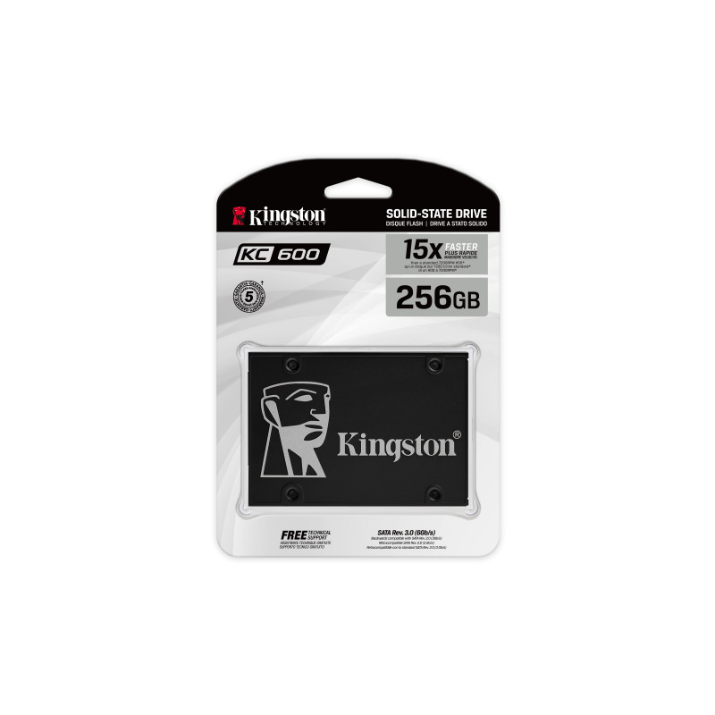 UNIDAD DE ESTADO SOLIDO KINGSTON INTERNO KC600 256GB 2.5 SATA3 7MM LECT.550/ESCRIT.500MB/S NAND 3D TLC PC/LAPTOP (SKC600/256G) image 10