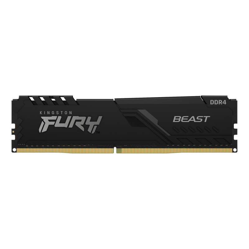 MEMORIA RAM KINGSTON DIMM DDR4 8GB 3600MT/S FURY BEAST BLACK XMP CL17 288PIN 1.35V C/DISIPADOR DE CALOR P/PC/GAMER/ALTO RENDIMIENTO (KF436C17BB/8)