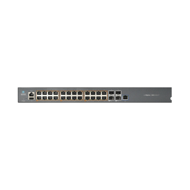 Switch cnMatrix EX2028P capa 3 de 28 puertos 24 PoE Gigabit 8023af/at 4 SFP administración desde la Nube MXEX2028PxAU