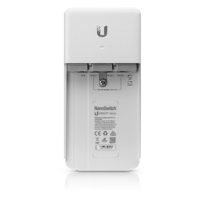 Switch PoE 24 V de Paso para Exterior con 4 Puertos Gigabit 1 PoE In 3 PoE Out NanoSwitch image 8