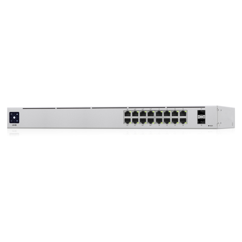 UniFi Switch USW16POE Gen2 Capa 2 de 16 puertos 8 puertos PoE 8023af/at  8 puertos Gigabit  2 puertos 1G SFP 42W pantalla informativa image 18