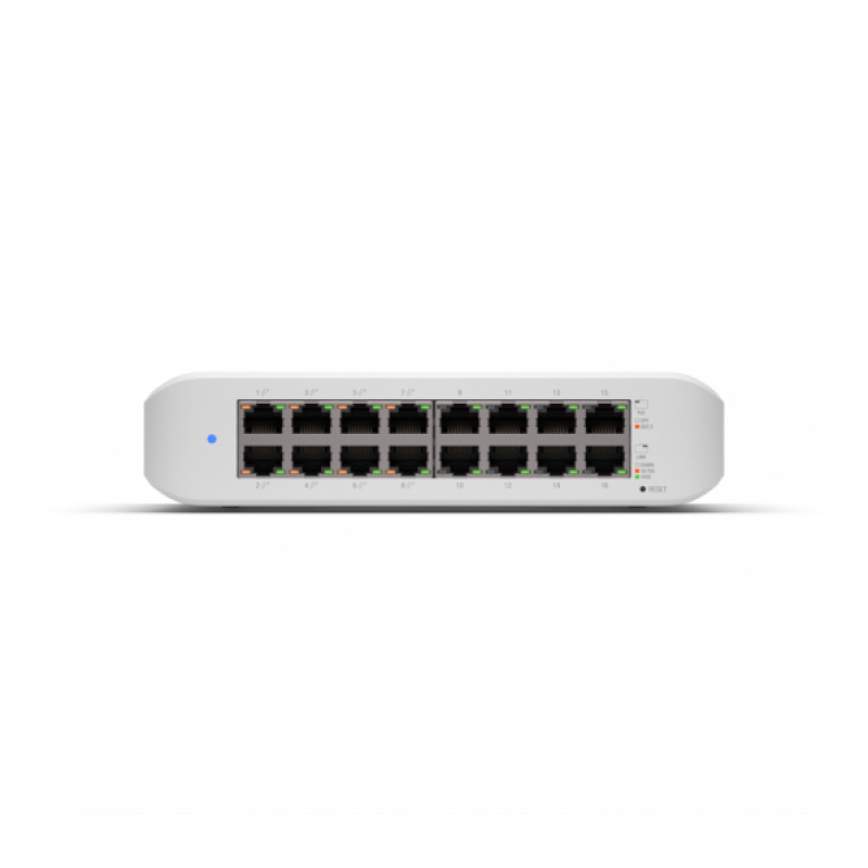 Switch UniFi Lite Administrable PoE de 16 Puertos 10/100/1000 Mbps 8 puertos 8023af/at 45 W