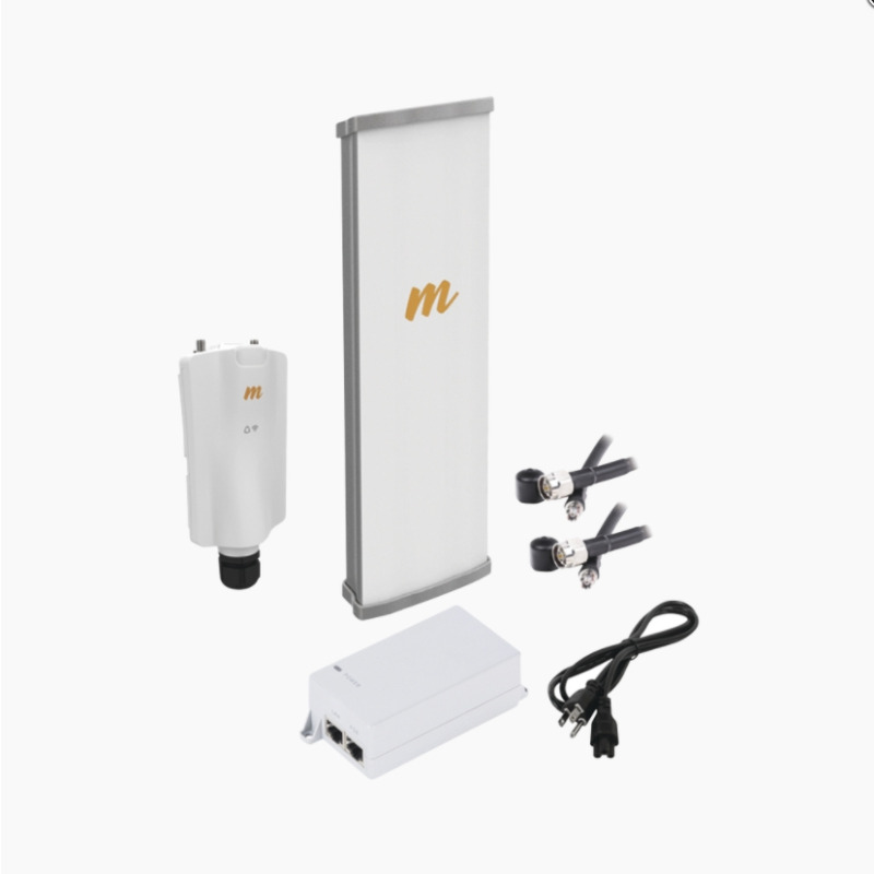 Kit de radio A5x con antena N545X4 49 a 64 GHz 700 Mbps hasta 64 usuarios concurrentes  Monitoreo a travez de la nube incluye jumper PoE24V cable de alimentación y montaje