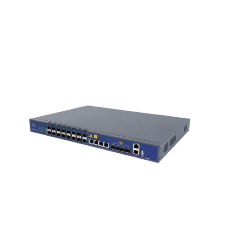 OLT de 16 puertos GPON con 8 puertos Uplink 4 puertos Gigabit Ethernet  4 puertos SFP / puertos SFP hasta 2048 ONUs