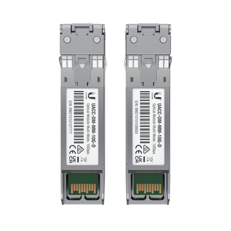 UFiber Módulo SFP 10G transceptor MiniGibic MultiModo 10 Gbps distancia 300m conectores LC paquete de 2 piezas