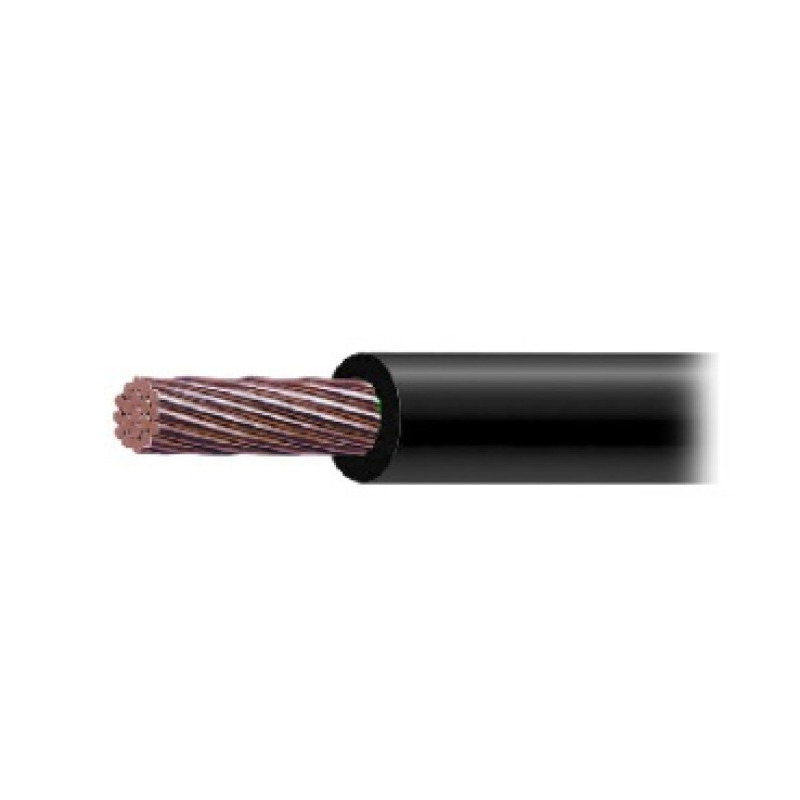 Cable Eléctrico de Cobre Recubierto THWLS Calibre 2/0 AWG 19 Hilos Color Negro 100 metros