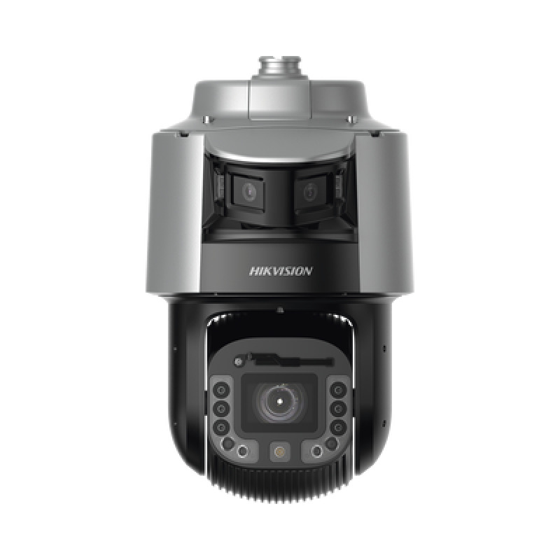 TandemVu Domo PTZ IP 4 Megapixel con Cámara Panoramica 180 de 6 Megapixel / 25X Zoom / 300 mts IR y 30 mts Luz Blanca / IP67 / IK10  / Autoseguimiento / Wiper / Deep learning / EntradaSalida de Audio y Alarma / Ultra Baja Iluminació