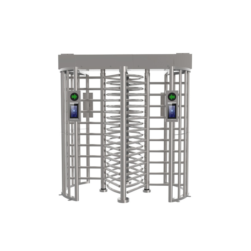 Torniquete DOBLE 2 Carriles de Cuerpo Completo Bidireccional / Exterior / Acero Inoxidable SUS304 / 30 Personas por Minuto / Compatible con Reconocimiento Facial Terminal no Incluida