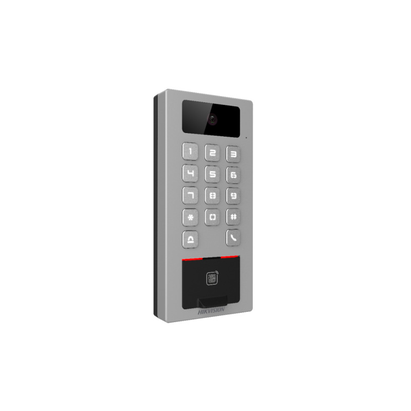 Lector Biometrico con Teclado para Exterior Antivandálico IP65  IK09 con función de Videoportero Multiapartamento /  Huella Tarjeta Código QR PIN o App HikConnect  / Cámara 2 MP compatible con NVRs / Soporta biom image 3