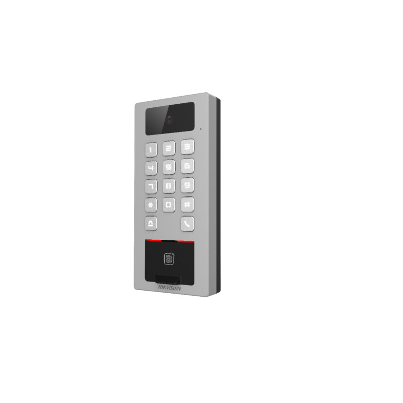 Lector Biometrico con Teclado para Exterior Antivandálico IP65  IK09 con función de Videoportero Multiapartamento /  Huella Tarjeta Código QR PIN o App HikConnect  / Cámara 2 MP compatible con NVRs / Soporta biom image 4