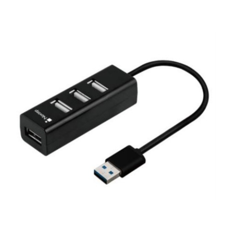 MINI HUB NEXTEP USB 2.0 ALTA VELOCIDAD 4 PUERTOS NEGRO NE-444