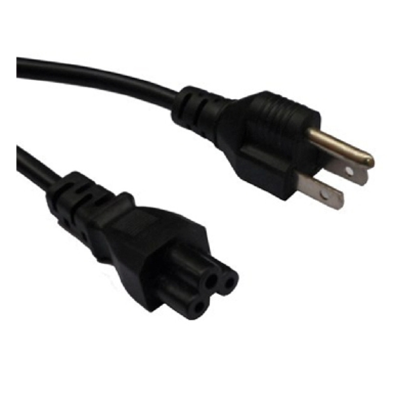 CABLE DE CORRIENTE BROBOTIX PARA LAPTOP (TIPO TREBOL), 1.8 METROS