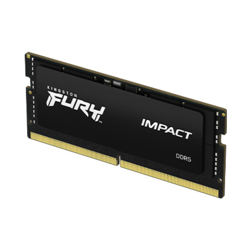 MEMORIA RAM KINGSTON SODIMM DDR5 16GB 4800MT/S FURY IMPACT BLACK CL38 262PIN 1.1V C/DIFUSOR DE CALOR P/LAPTOP KF548S38IB-16