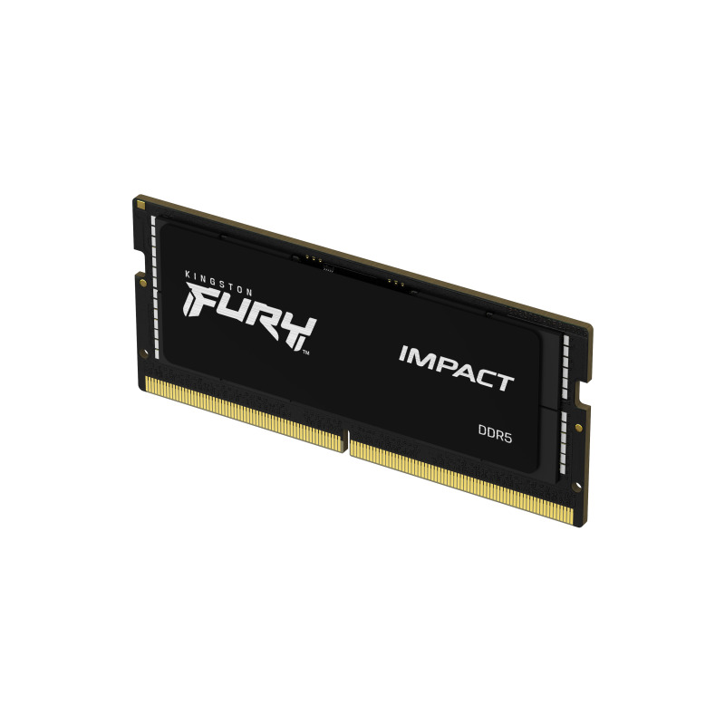 MEMORIA RAM KINGSTON SODIMM DDR5 16GB 4800MT/S FURY IMPACT BLACK CL38 262PIN 1.1V C/DIFUSOR DE CALOR P/LAPTOP KF548S38IB-16 image 4