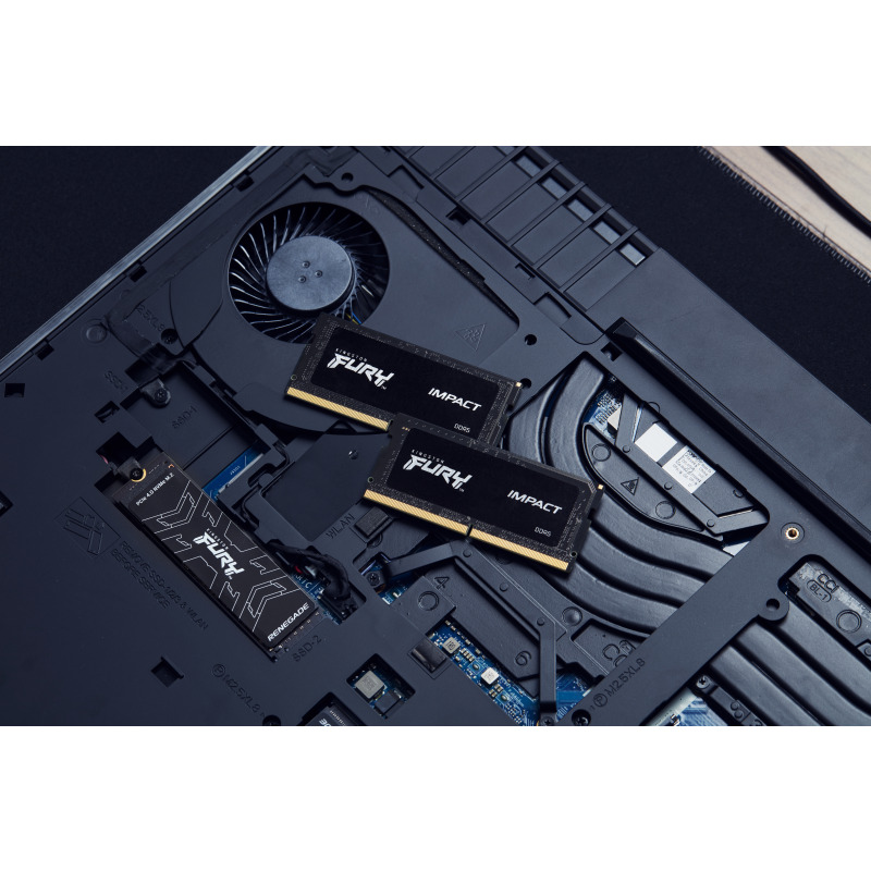 MEMORIA RAM KINGSTON SODIMM DDR5 16GB 4800MT/S FURY IMPACT BLACK CL38 262PIN 1.1V C/DIFUSOR DE CALOR P/LAPTOP KF548S38IB-16 image 11