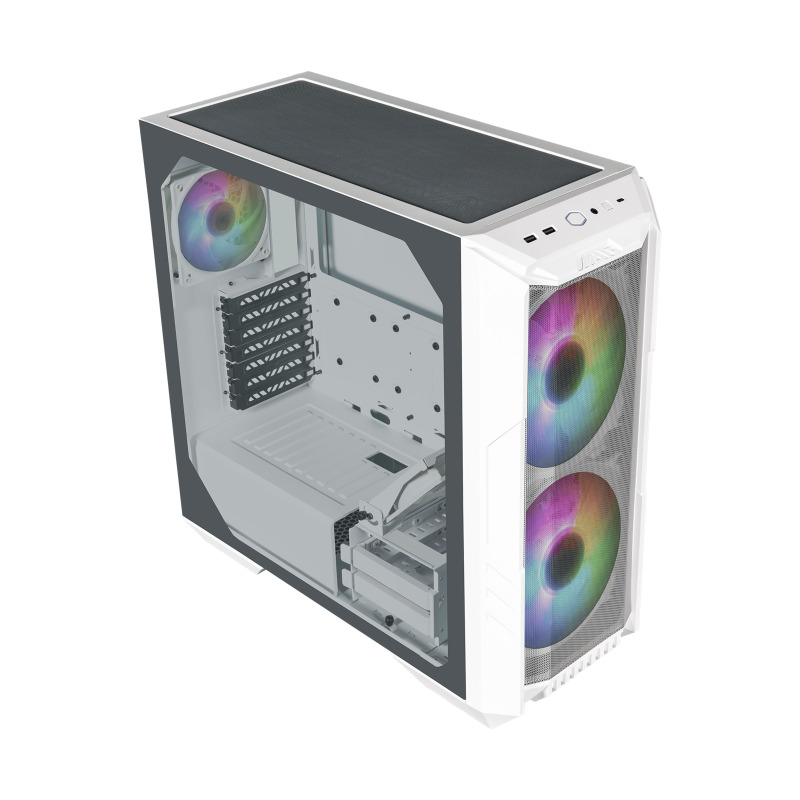 GABINETE COOLER MASTER MASTERBOX HAF 500/BLANCO/MIDI TOWER/MICRO-ATX/VENTANA ARGB. image 8
