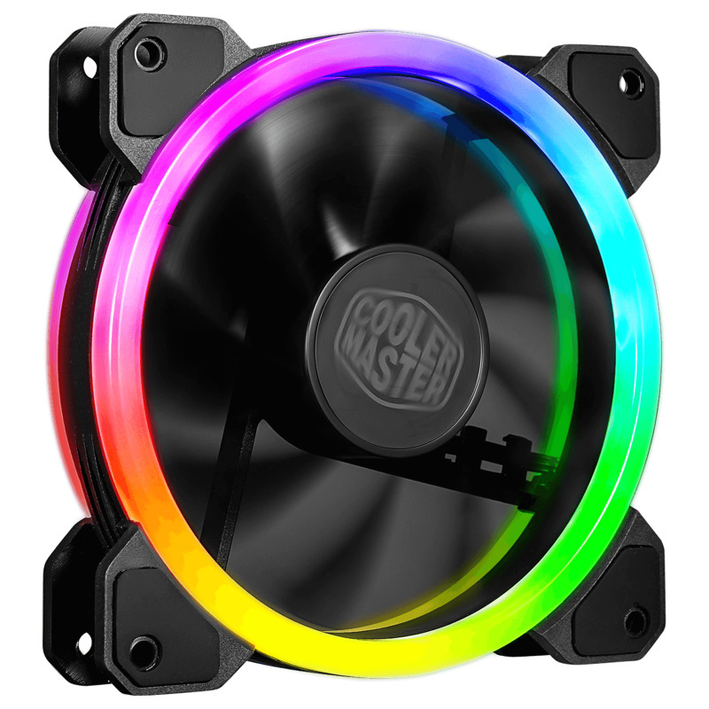 VENTILADOR P/GABINETE COOLER MASTER (MFW-B2DN-12NFA-S2) MF120MM S2,LEDS ARGB, CPU,3 PINES, 16LEDS