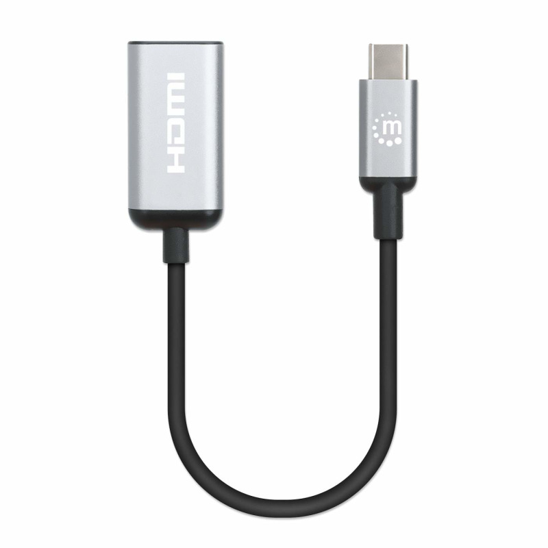 MANHATTAN 153706 - Adaptador USB-C a HDMI 4K@60Hz Convertidor USB 3.2 Tipo-C Macho a HDMI Hembra, Activo, Aluminio, Negro image 10