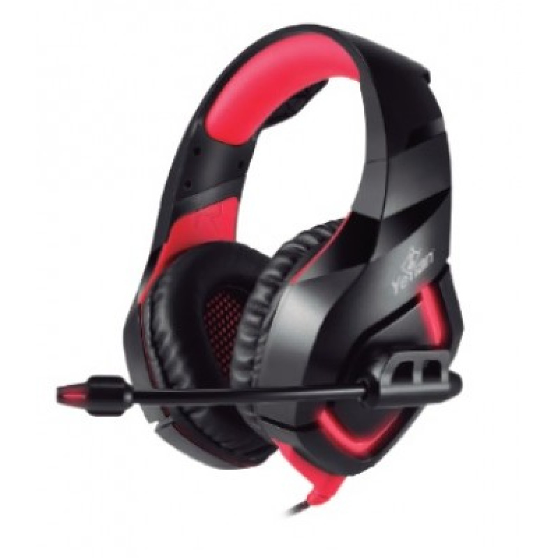 AUDIFONOS YEYIAN (YDW-33402) GAMER WICKED SERIE 3000,ALAMBRICO,USB,CONTROL,RGB,NEGRO ROJO