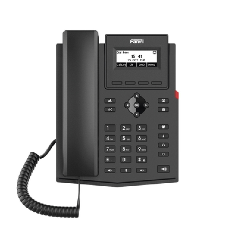 Teléfono IP empresarial para 2 lineas SIP con pantalla LCD  Puertos Gigabit Códec Opus conferencia de 6 vías PoE image 2