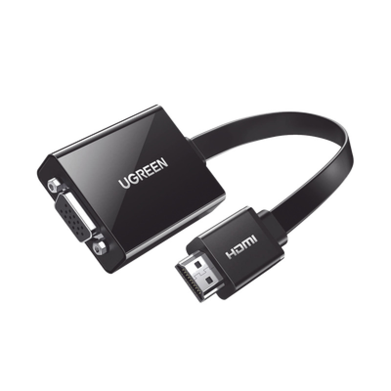 Adaptador HDMI a VGA / Resolución 1080P / Audio 35mm / Con Puerto Micro USB para Alimentación / Plug   Play / No Requiere Controlador / ABS / Flexible y Duradero
