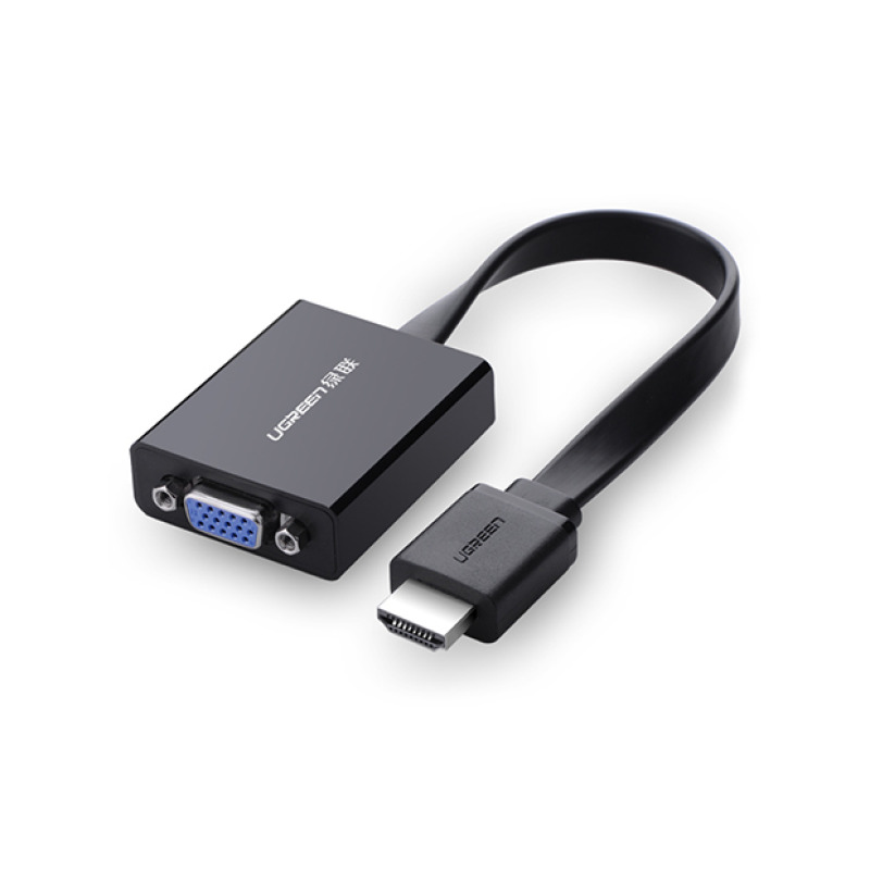Adaptador HDMI a VGA / Resolución 1080P / Audio 35mm / Con Puerto Micro USB para Alimentación / Plug   Play / No Requiere Controlador / ABS / Flexible y Duradero