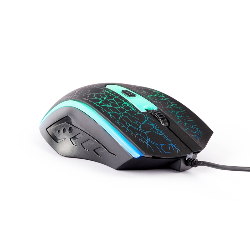 MOUSE NACEB (NA-592NE) ALAMBRICO,OPTICO,RETROILUMINADO,1000 DPI, 4 BOTONES,NEGRO