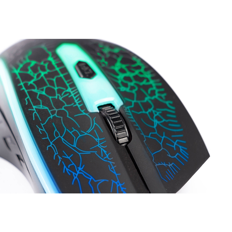 MOUSE NACEB (NA-592NE) ALAMBRICO,OPTICO,RETROILUMINADO,1000 DPI, 4 BOTONES,NEGRO image 3
