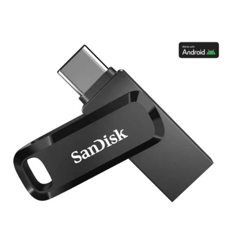 MEMORIA SANDISK ULTRA DUAL DRIVE GO USB 128GB TIPO-C / USB 3.1 VELOCIDAD DE LECTURA 150MB/S COLOR NEGRO SDDDC3-128G-G46