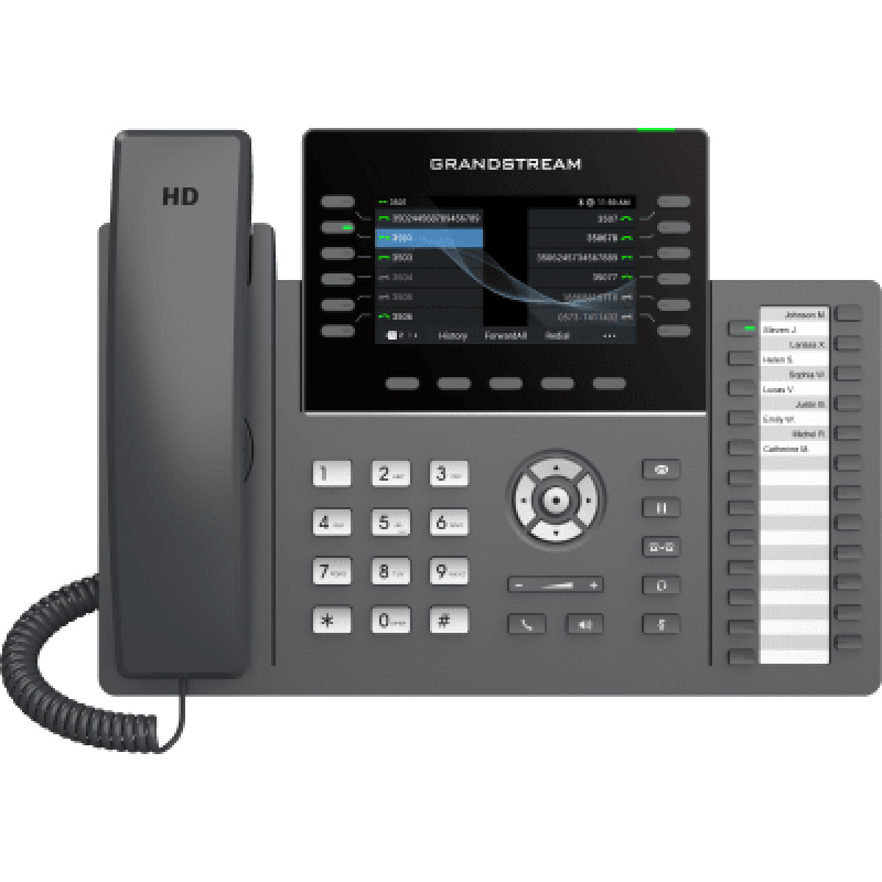 TELEFONO IP GRANDSTREAM GRP2636 / 12 LINEAS, 6 CUENTAS SIP, WIFI DOBLE BANDA, PUERTOS GIGABIT, GDMS, POE, COLOR NEGRO image 2