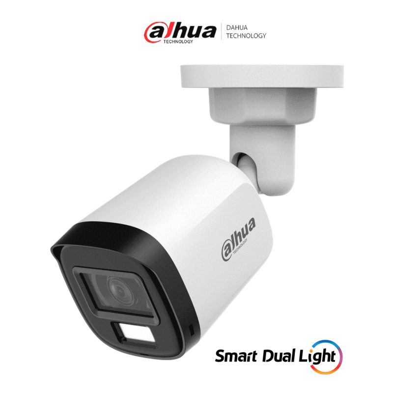 DAHUA DH-HAC-B2A21N-U-IL-A- Cámara Bullet de 2 Megapíxeles/ Lente de 2.8 mm Apertura de Hasta 100°/ Micrófono Integrado/ Iluminador Dual Inteligente de Hasta 30Mts de IR y 20Mts Luz Calida/ Para Exterior IP67/ Metálica/ #LoNuevo