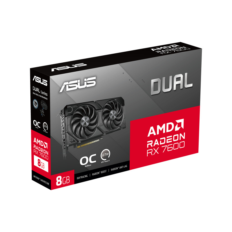 TARJETA DE VIDEO ASUS RADEON RX7600 /PCIE X16 4.0 /8GB GDDR6 /HDMI /3XDP /ESTANDAR /GAMA MEDIA image 13