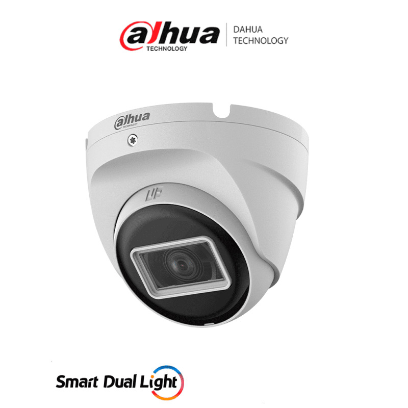 DAHUA HAC-T2A21N-U-IL-A- Cámara Domo de 2 Megapixeles/ Lente de 2.8 mm con Apertura Hasta 100°/ Iluminación Inteligente Hasta 30Mts con IR + 20Mts Luz Calida/ Con Micrófono Incorporado/ Para Exterior IP67/ Metal