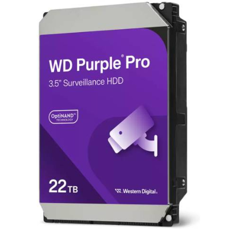 DISCO DURO INTERNO WD PURPLE PRO 22TB 3.5 ESCRITORIO SATA3 6GB/S 512MB 7200RPM 24X7 IA DVR NVR 1-16 BAHIAS 1-64 CAMARAS WD221PURP image 2