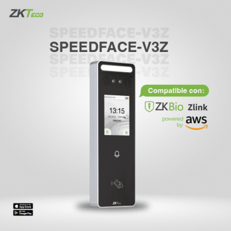 Lector Autonomo de Reconocimiento Facial y Huella Digital/ compatible con ZKBIO ZLINK