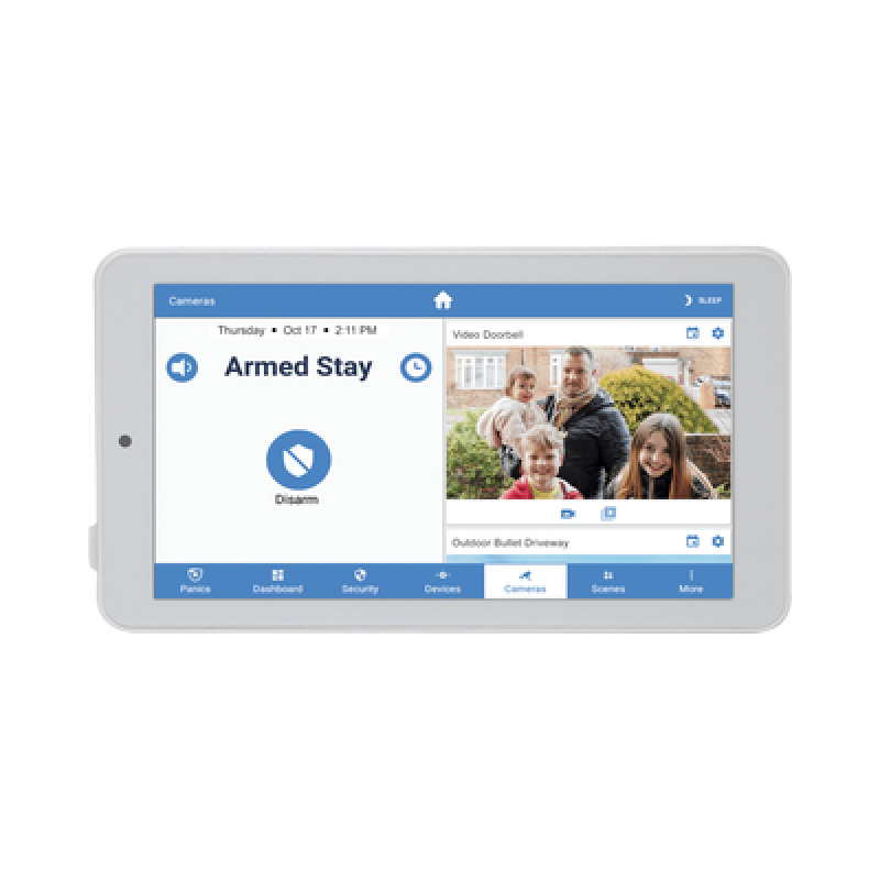 ALULA  Touchpad Slimline para Panel ALULA / Pantalla 7 Android / Control Local de Seguridad / Montaje en Pared y Escritorio / WiFi Cifrada / Batería de Respaldo
