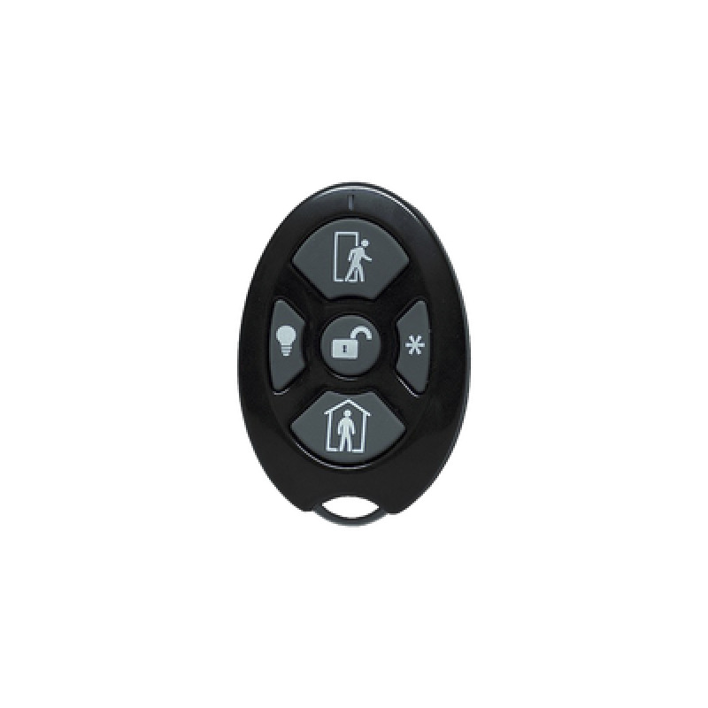 ALULA  Control Remoto de Seguridad Cinco Botones / Compatible con Automatización del Hogar / Encriptación Inalámbrica / Indicador de Batería Baja