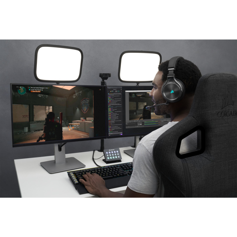 AUDIFONOS CORSAIR VIRTUOSO RGB WIRELESS XT / INALAMBRICO / RGB / GAMING / (CA-9011188-NA) image 11