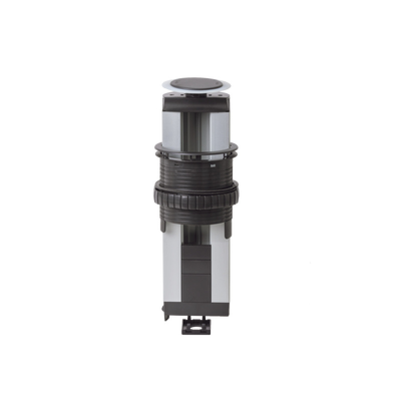 Torre para Voz Datos o Contactos Eléctricos / Capacidad para 4 Módulos / Se Levanta de Manera Manual al Presionar la Tapa / KTL204CY 