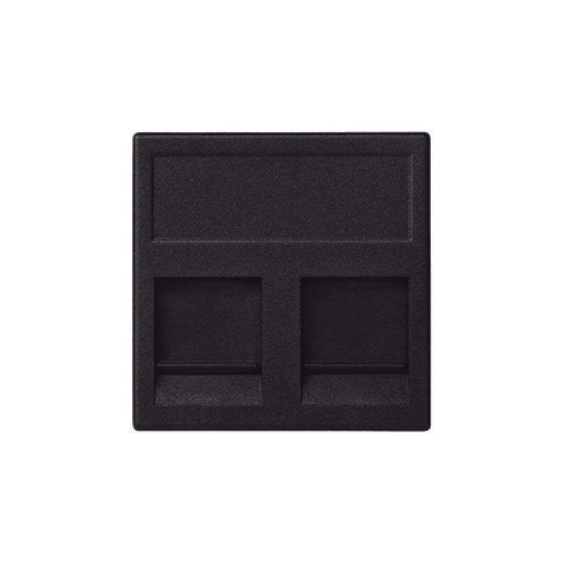 Módulo Color Grafito con 2 Espacios para Jacks Keystone / KB76/14