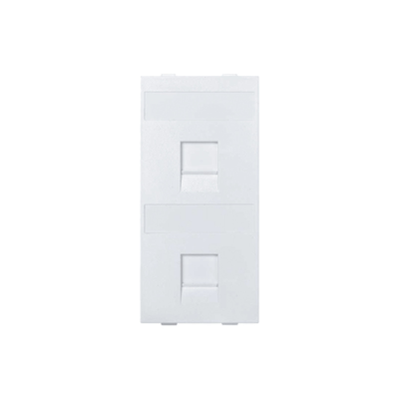 Módulo Color Blanco Con 2 Espacios para Jacks Keystone para Instalarse en la caja de Pavimento / S76B/9