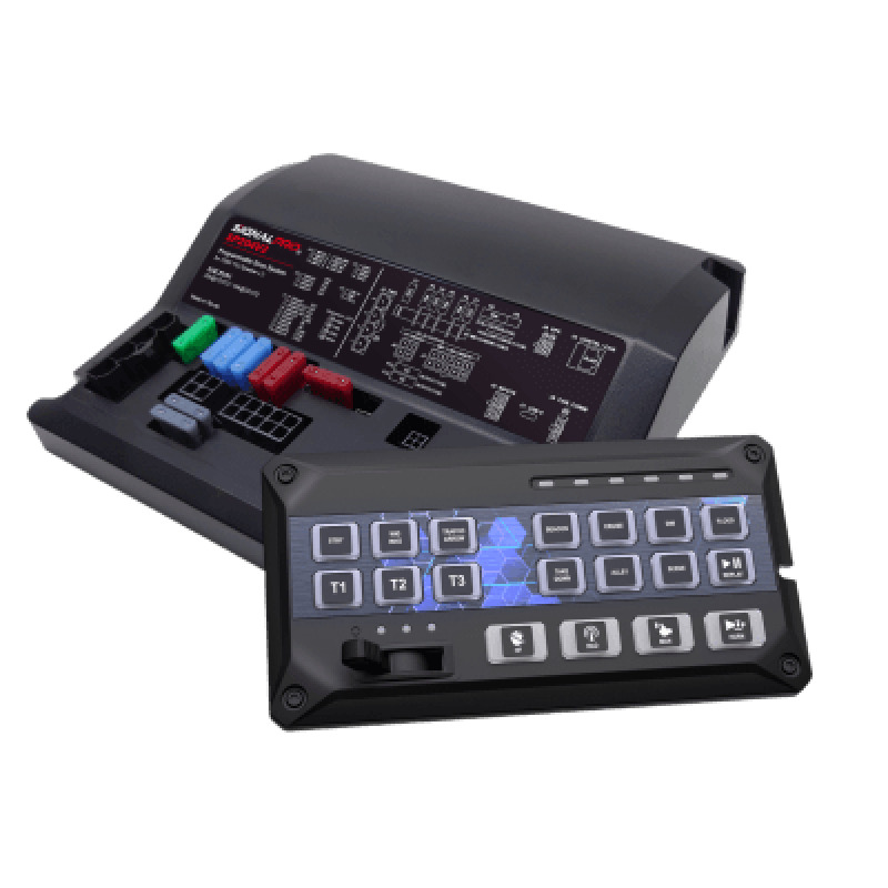 Sirena Vehicular de 200W de Potencia Programable Con Controlador de Panel Deslizante de 19 botones indicador de flecha de tráfico de 6 LED 12 Salidas Auxiliares