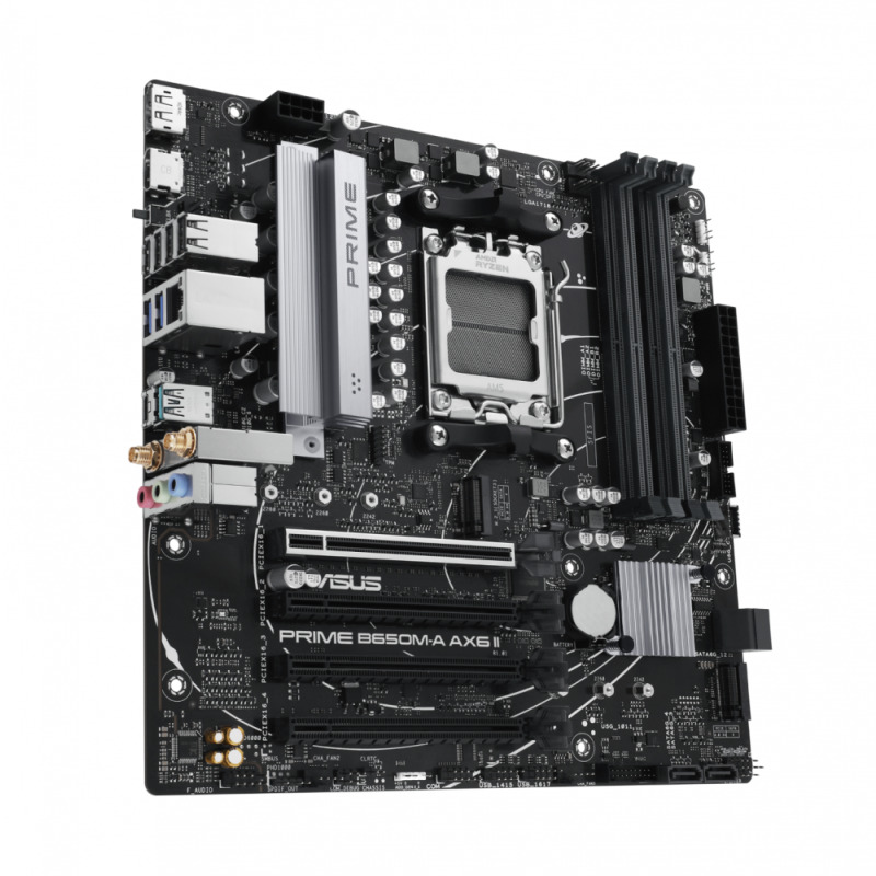 MOTHERBOARD ASUS (PRIME B650M-A AX6 II) SOCKET AM5, 4*DDR5,HDMI, DP, WIFI6, MICRO ATX image 3