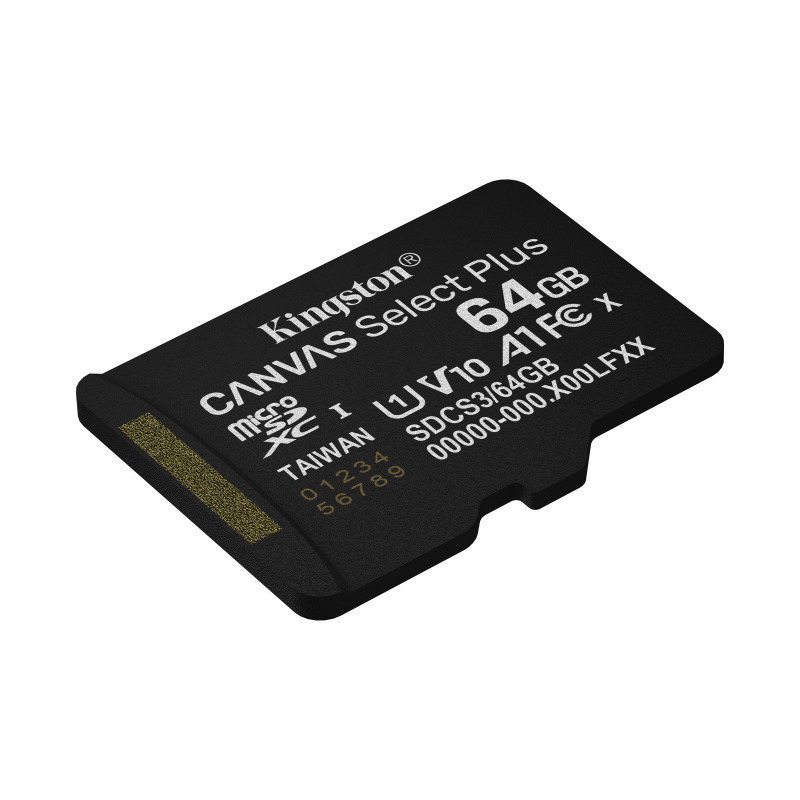 MEMORIA FLASH MICRO SD KINGSTON SDXC CANVAS SELECT PLUS 64GB 100MB/S UHS-I U1 V10 C/ADAPTADOR (SDCS3/64GB) image 5