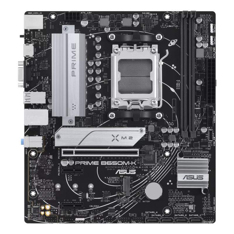 MOTHERBOARD ASUS (PRIME B650M-K) SOCKET AM5,2*DDR5,HDMI,VGA,PCIE 4.0,MICRO ATX image 2