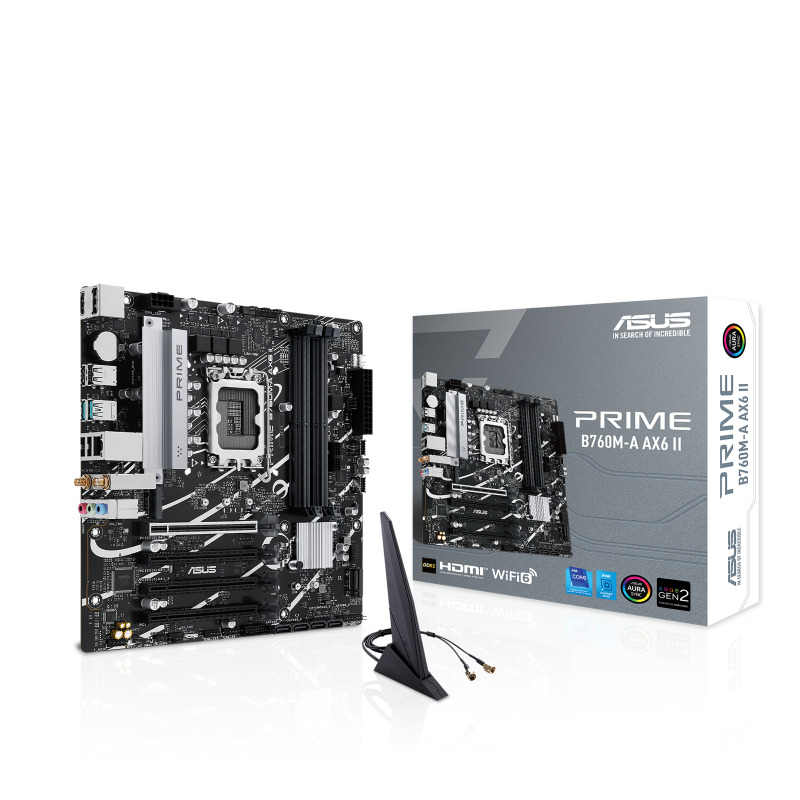 MB ASUS B760 INTEL S-1700 14A GEN /4X DDR5 5600 /HDMI /DP /3X M.2 /2X USB 3.2 /WIFI 6/BLUETOOTH /MICRO ATX /GAMA MEDIA