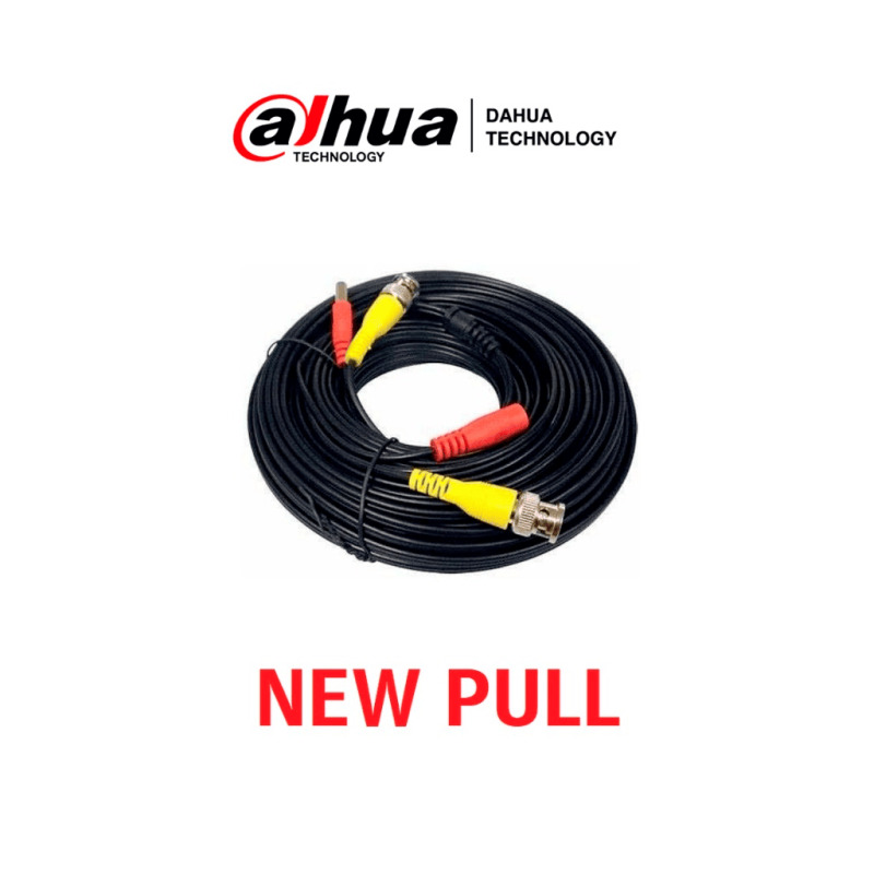 DAHUA CABLEKIT - Cable Siames de 20 Metros Con conectores para Camaras/ Conector BNC y de Energía/ New Pull Sin Caja.