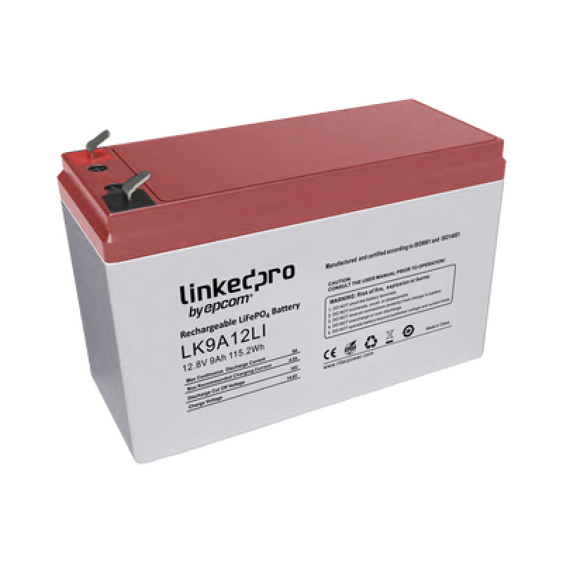 Batería de Litio 128 Vcc / 9 Ah / Tecnología LiFePO4 /2000 Ciclos de Vida/ Para uso en equipo electrónico UPS litio / Incendio/ Control de acceso / Video Vigilancia / Terminales F1  Incluye adaptador para terminal F2 
