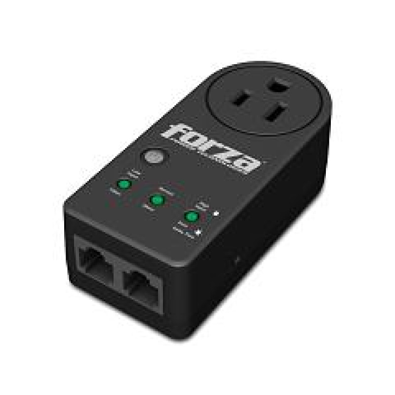PROTECTOR DE VOLTAJE FORZA FVP-1201N NEGRO, 900J/1800W, 1 SLD, GIRO DE 350 GRADOS, TEMPORIZADOR-120V