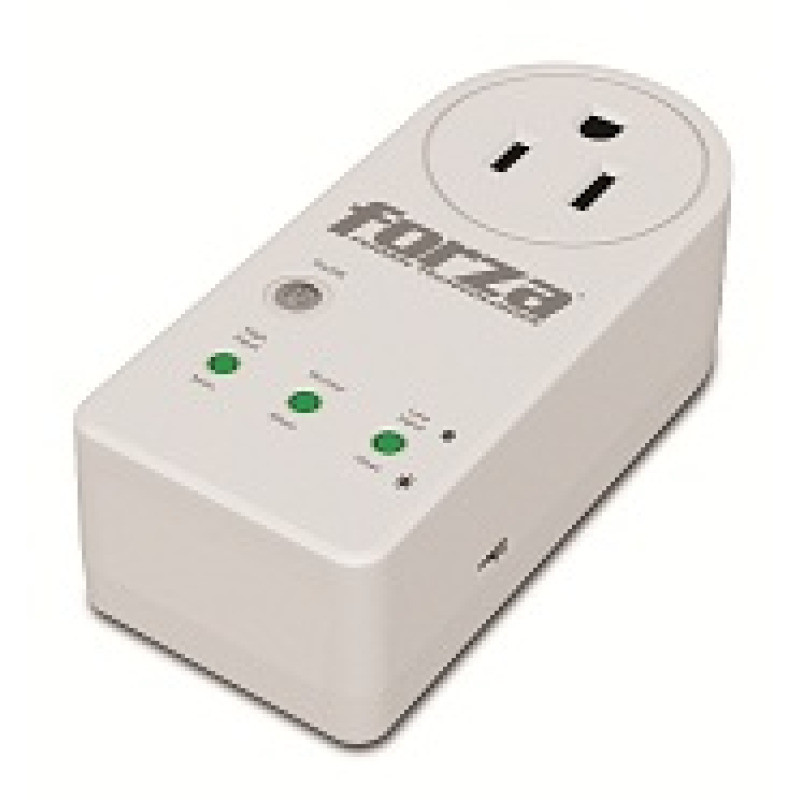 PROTECTOR DE VOLTAJE FORZA FVP-1201B BLANCO, 900J/1800W, 1 SLD, GIRO DE 350 GRADOS, TEMPORIZADOR-120V